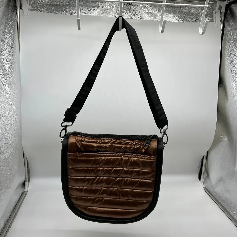 Think Royln Audrey VL Trim Crossbody Purse Pearl Copper Color